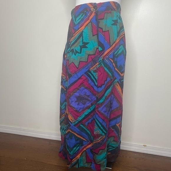 CODE 7 vintage cotton geometric skirt - Picture 1 of 6